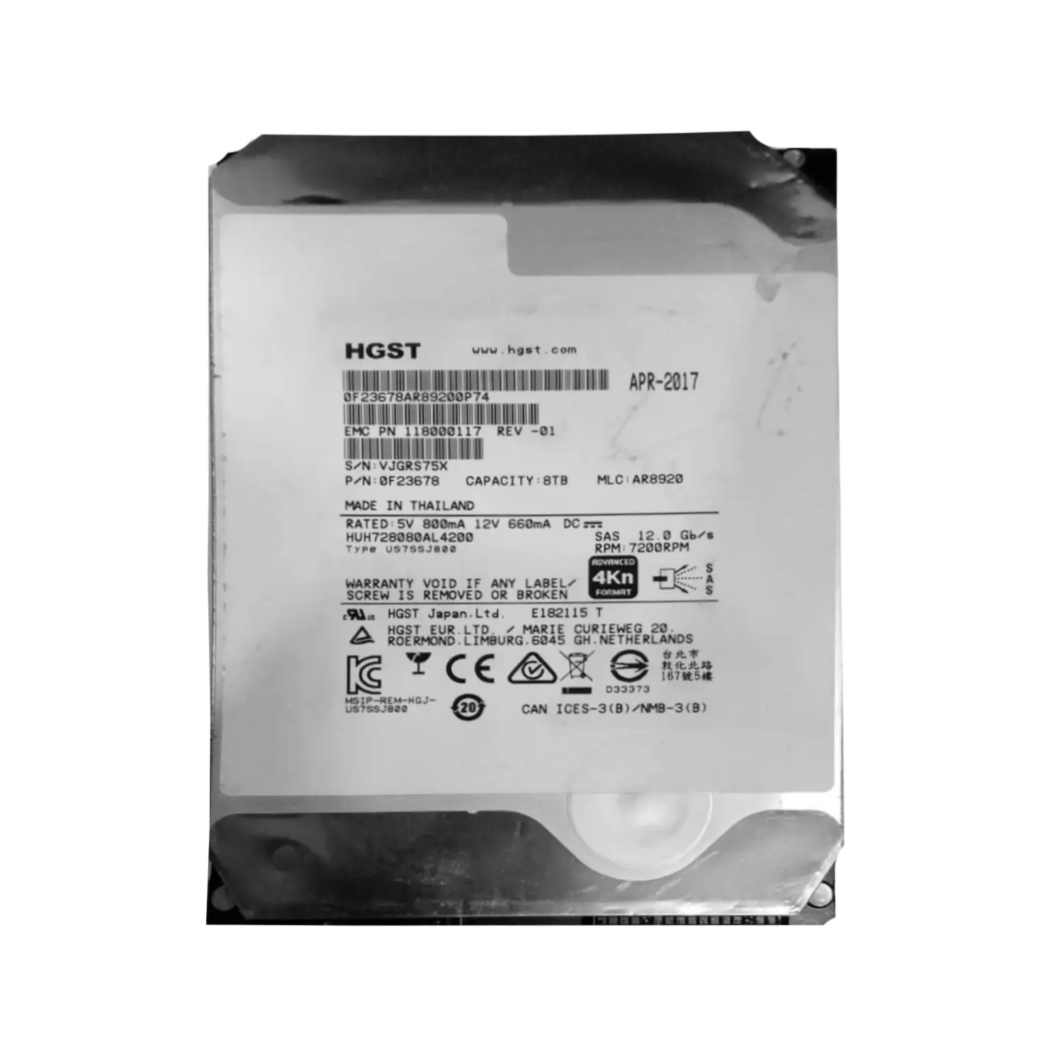 hgst 8tb ( sas) 12gbps hard drive hgst 8tb ( sas) 12gbps hard drive